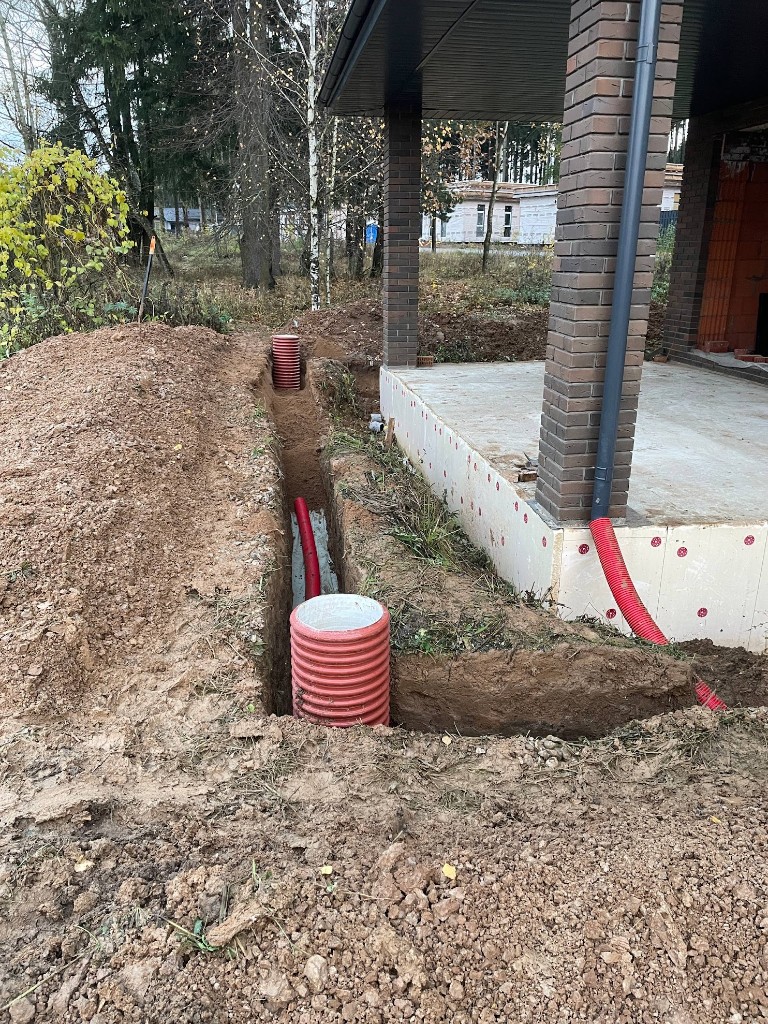 Монтаж ливневки, д. Михнево